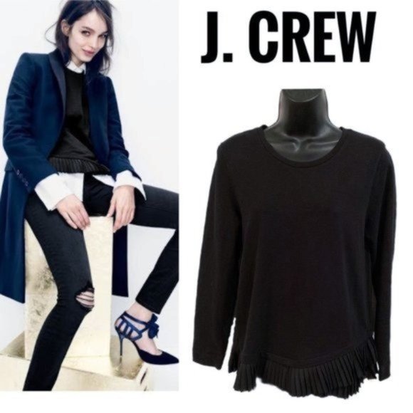 J. Crew Tops - J. Crew Pleated Ruffle Hem Top Size S